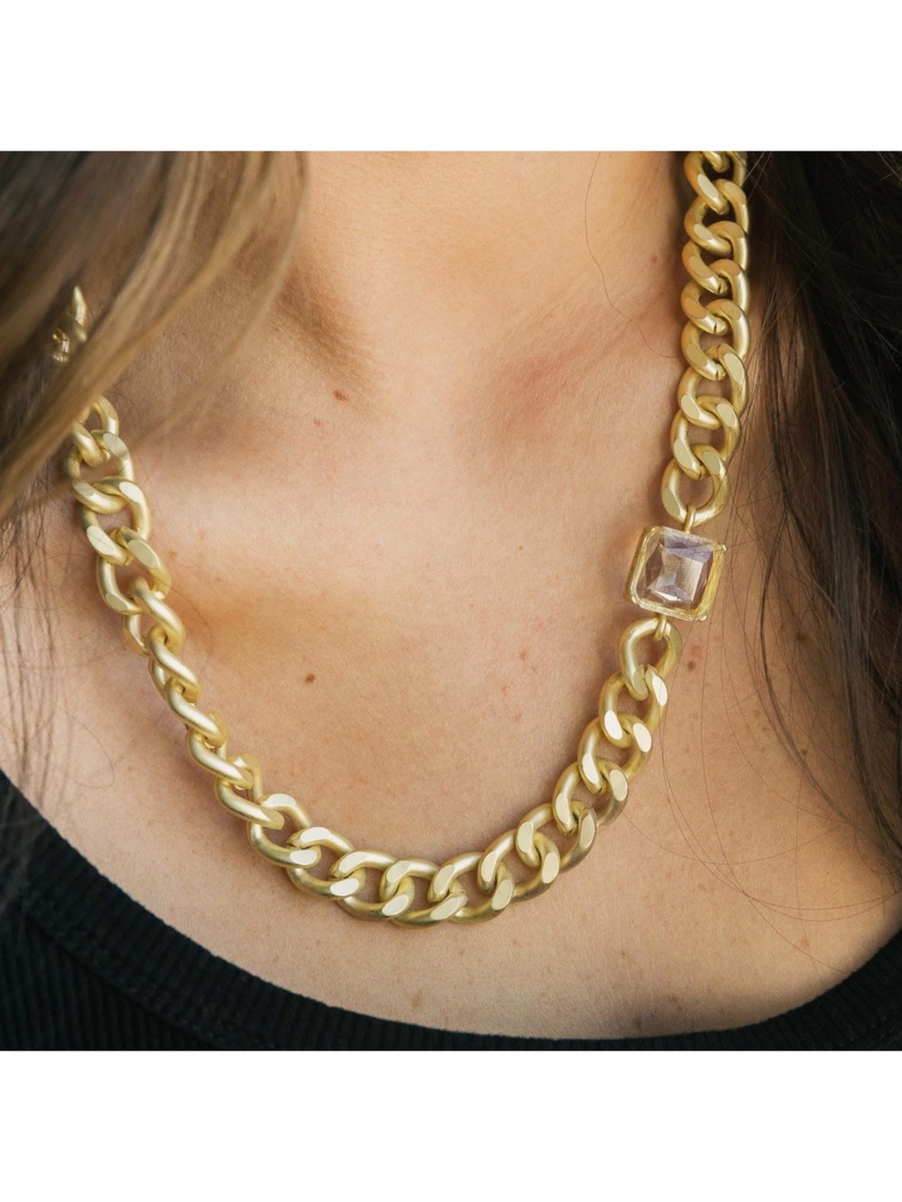 NEW Matte Gold Hadley Ava Necklace Plunder